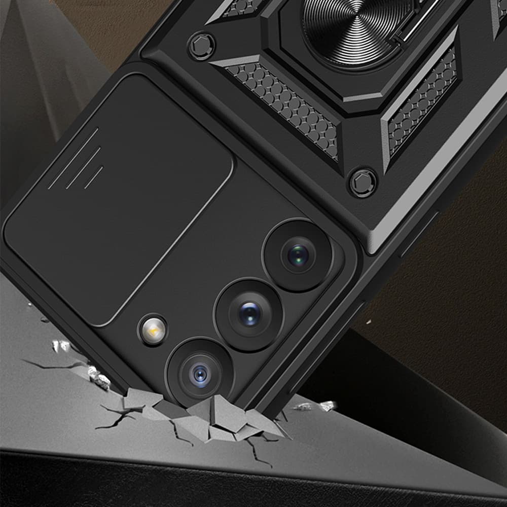 Hurtel Hybrid Armor Camshield etui za Samsung Galaxy S23+ (rdeč) 2