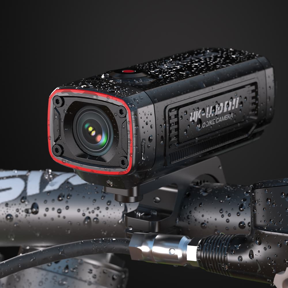 AKEEYO AKY-710S 4K snemalnik vožnje za motoristično krmilo - črn 4