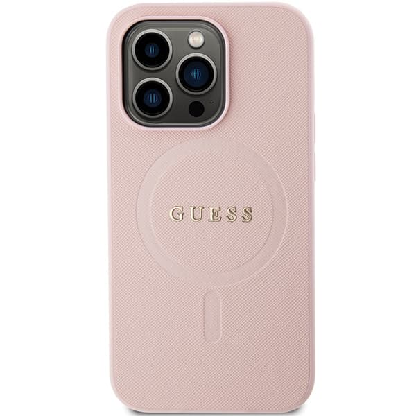 Guess Saffiano MagSafe ovitek za iPhone 14 Pro - roza 3