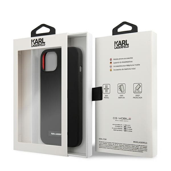 Ovitek Karl Lagerfeld Silicone Plaque za iPhone 13 mini, črn 8
