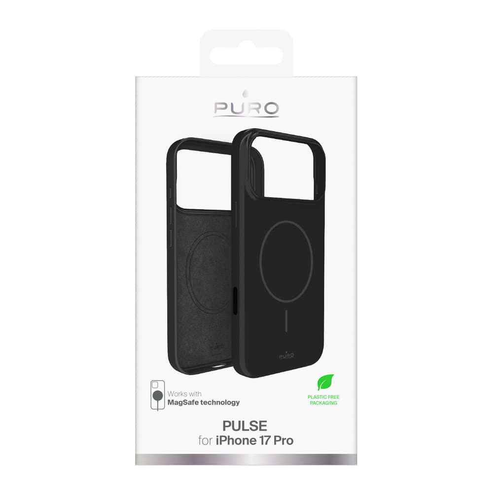 Puro Pulse ovitek za iPhone 17 Pro, polikarbonat, črn - MagSafe 2