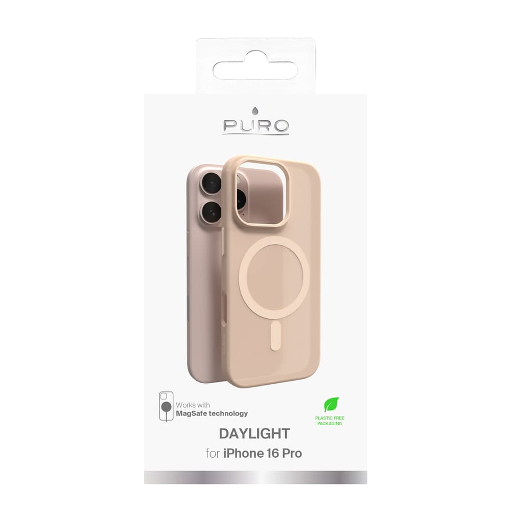 Puro Daylight MagSafe silikonski ovitek za iPhone 16 Pro - bež 3