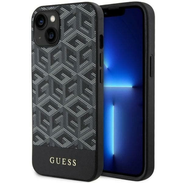 Guess ovitek za iPhone 14 Plus 6.7" črn GCube Stripes MagSafe