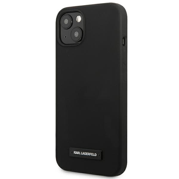 Ovitek Karl Lagerfeld Silicone Plaque za iPhone 13 mini, črn 2