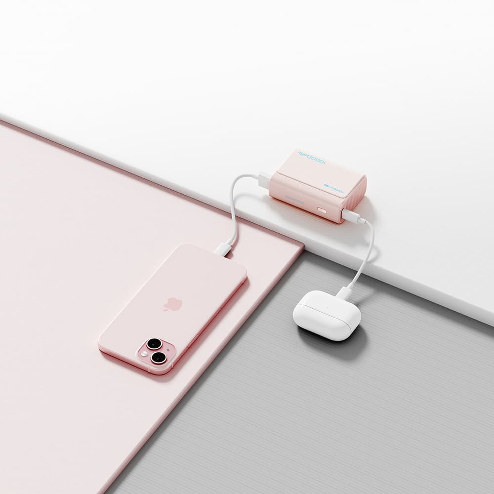 Powerbank Cuktech CP13 30W 10000mAh USB-C + USB-A - roza 5
