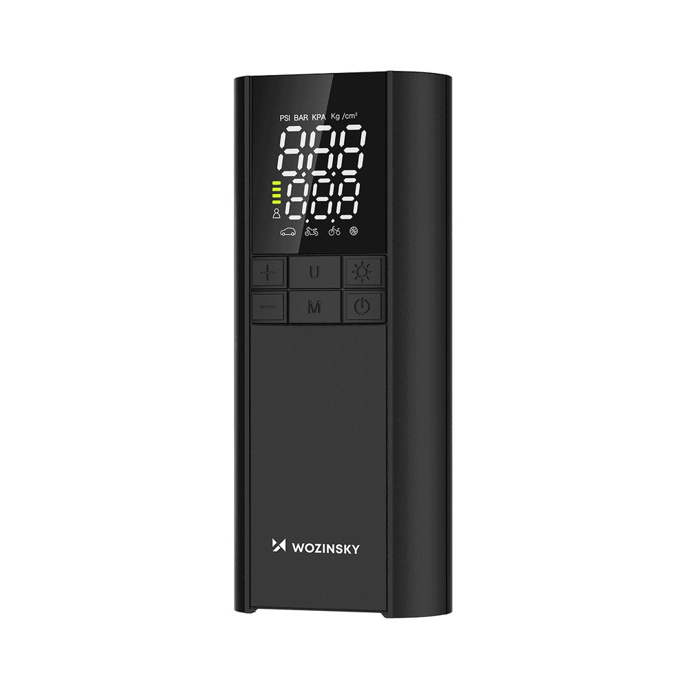 Wozinsky WPEP-8000 kompresor, električna tlačilka, 8000mAh powerbank, svetilka, črna