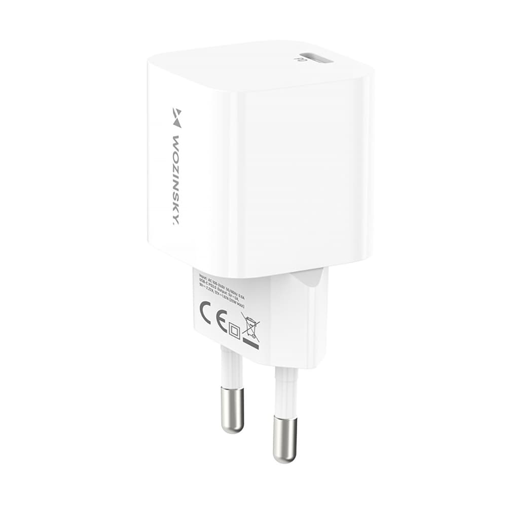 Wozinsky CMWCS 20W USB-C PD zidni polnilnik – bel