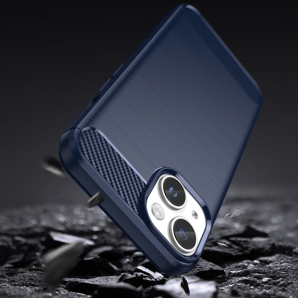 Hurtel Carbon ovitek za iPhone 14 - modra 3
