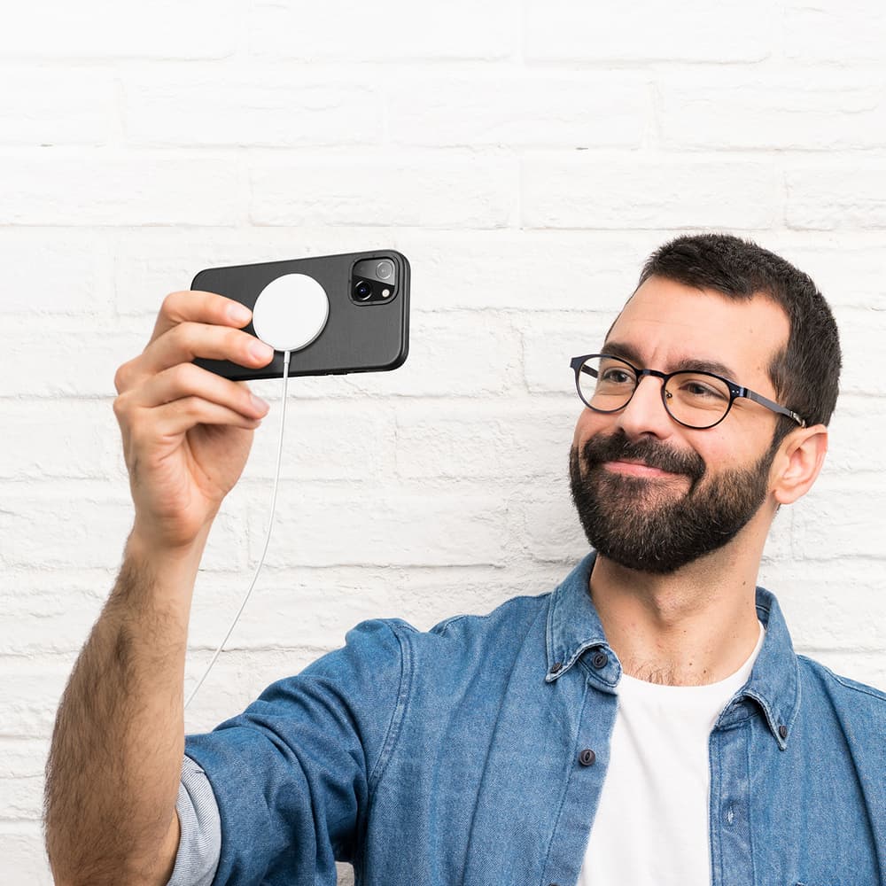 Ovitek Dux Ducis Grit usnjen za iPhone 14 Plus (MagSafe), črn 4