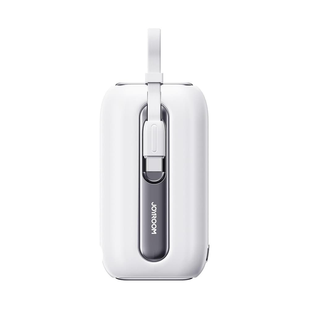 Powerbank Joyroom Colorful Series 10000mAh 22.5W z vgrajenima kabloma (USB C, Lightning) - bela