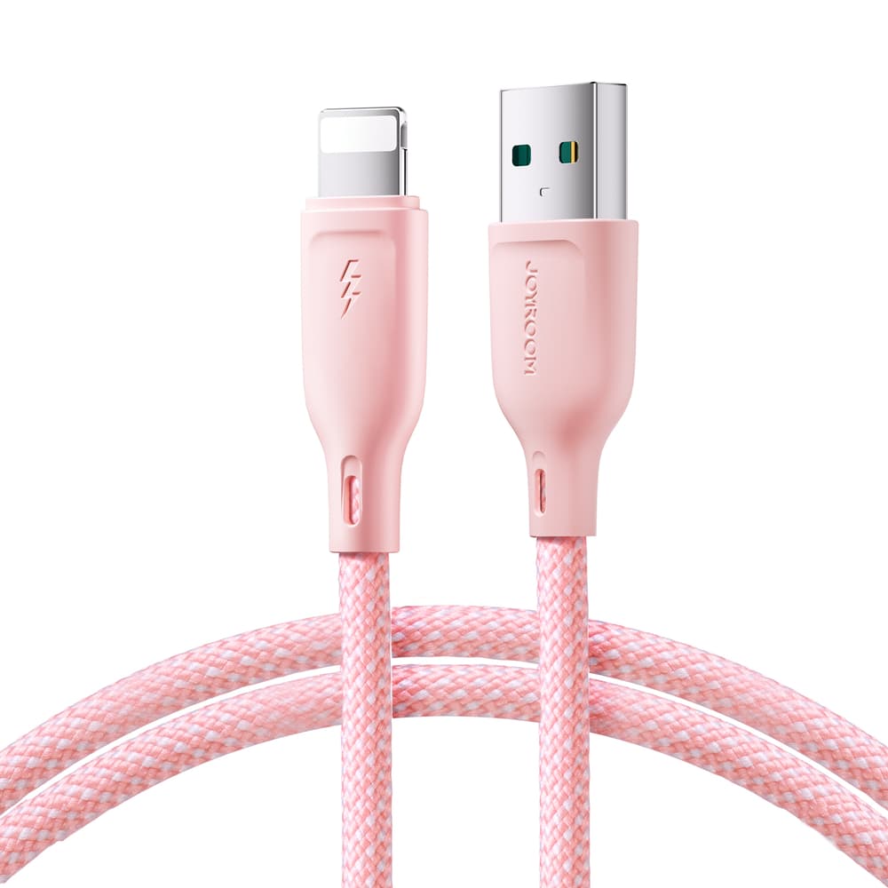 Kabel Joyroom Multi-Color S-A34 USB-A/Lightning 3A 1m - Roza