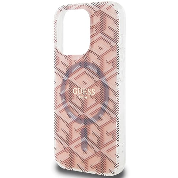 Guess IML GCube MagSafe etui za iPhone 15 Pro - roza 6
