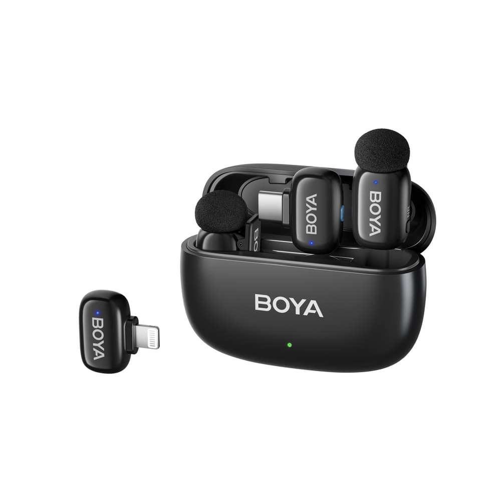 BOYA mini 2-01 bežični mikrofoni 2.4GHz USB-C - črni