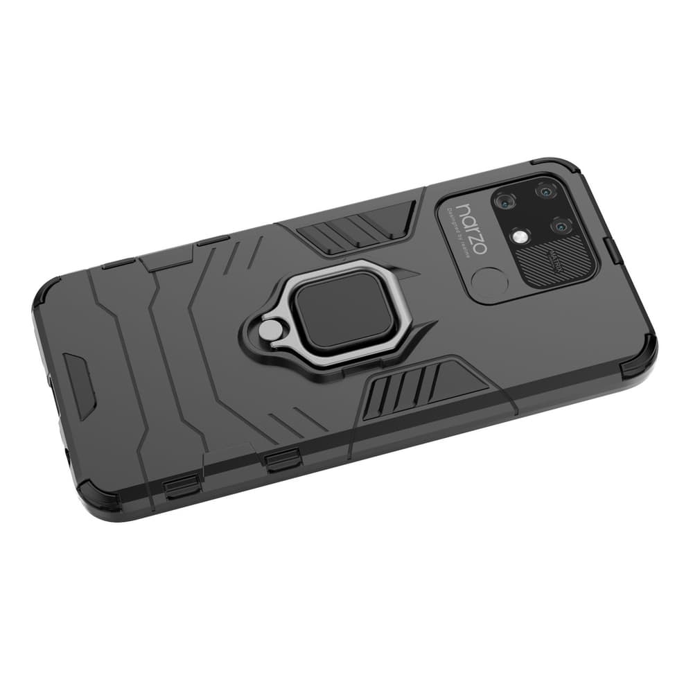 Ovitek Ring Armor za Realme Narzo 50A, črni 5