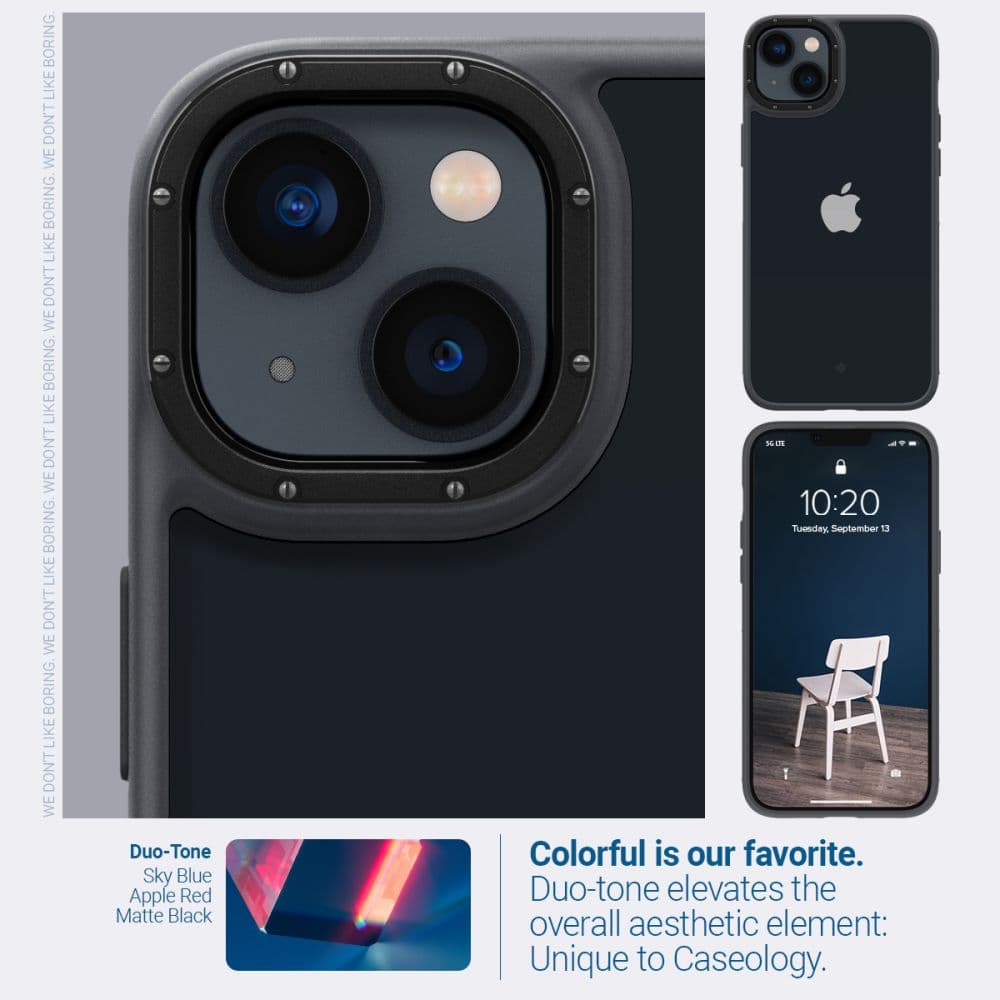 Caseology Skyfall ovitek za iPhone 14 Plus - Mat črna 6