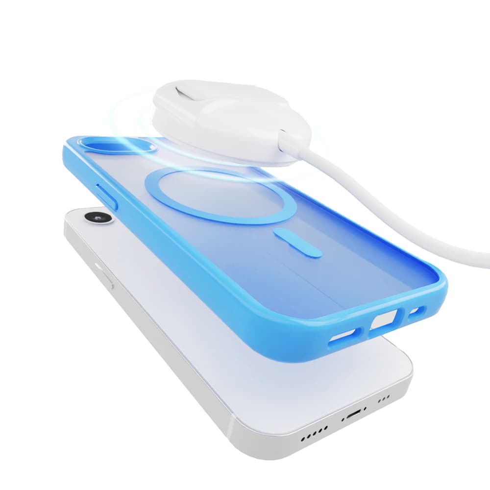 Puro Gradient MagSafe ovitek iz silikona za iPhone 16e/17e - modra 3