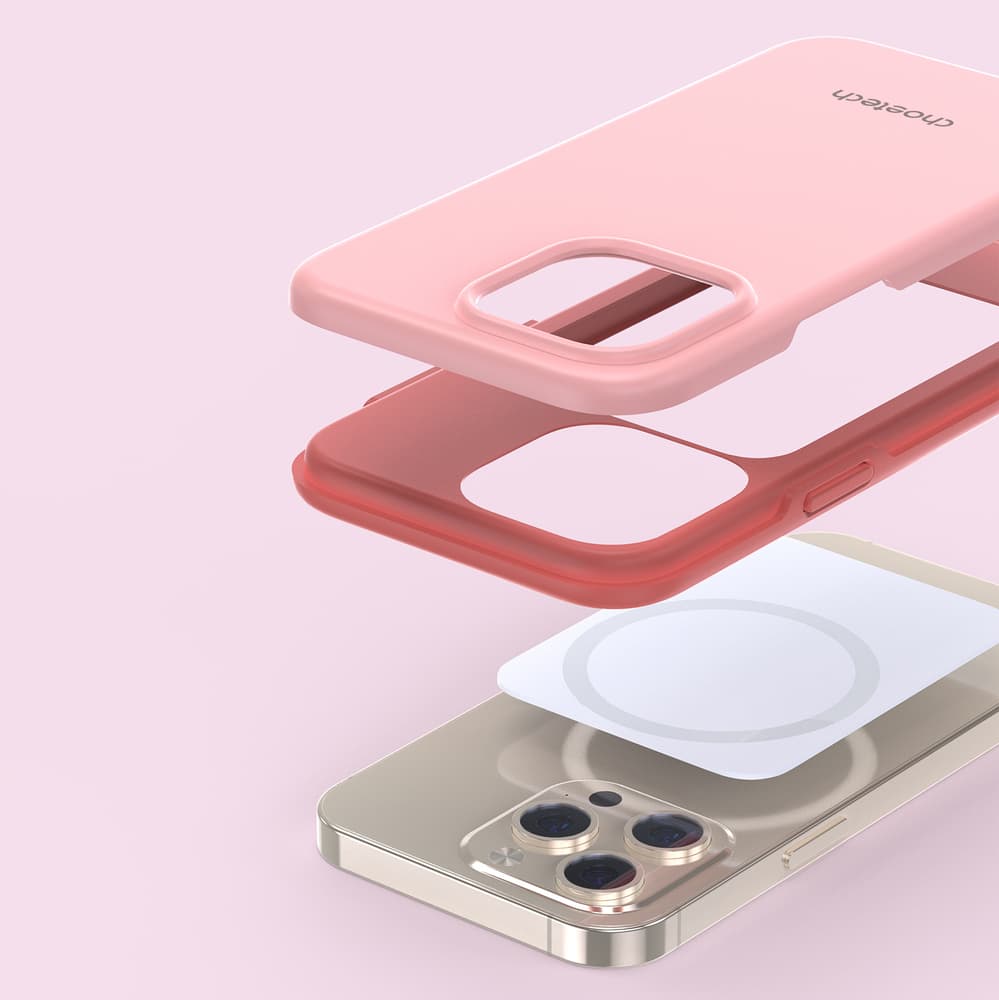 Choetech MFM Anti-drop ovitek z MagSafe za iPhone 13 Pro Max, roza 2