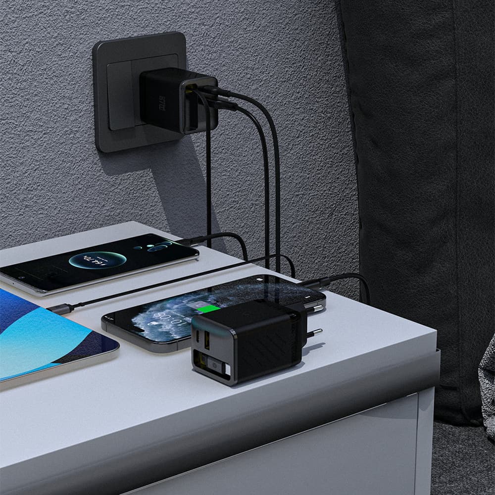 Dudao A67EU GaN 67W zidni polnilec z vgrajenim kablom USB-C 5