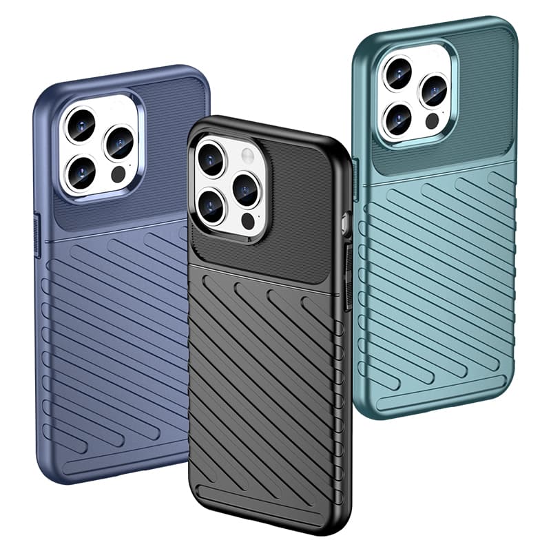 Oklepljen ovitek za iPhone 15 Pro Max Hurtel Thunder Case - moder 7