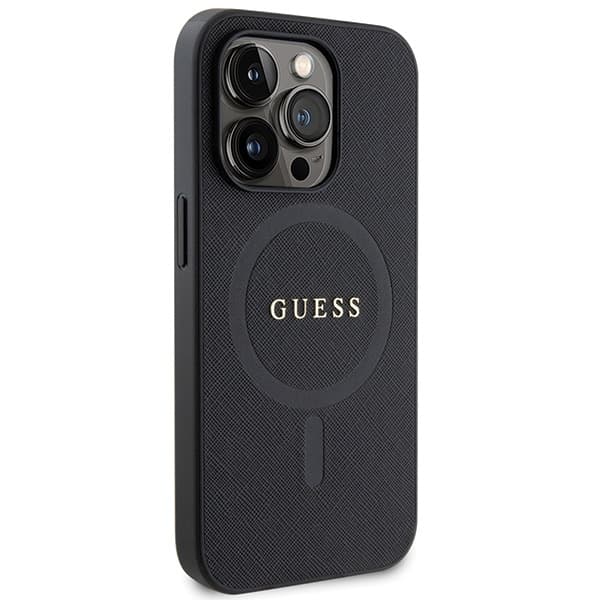Ovitek Guess Saffiano MagSafe za iPhone 14 Pro - črn 4