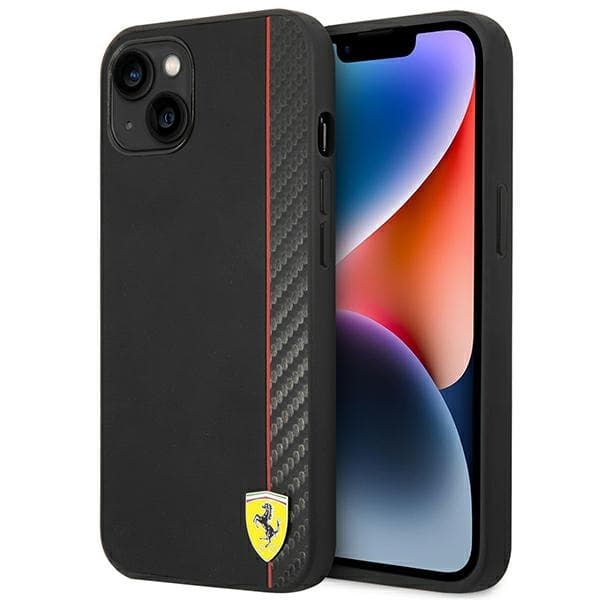 Ferrari ovitek za iPhone 14 Plus 6.7" (carbon, črn)