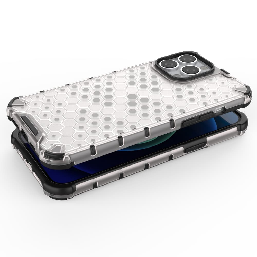 Honeycomb ovitek z TPU odbijačem za iPhone 13 Pro Max - moder 4