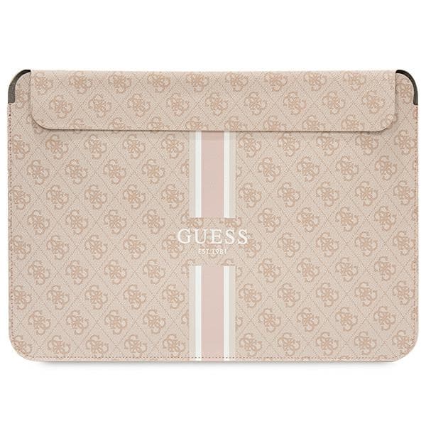 Etui Guess 4G Printed Stripes za 14" prenosnik - roza