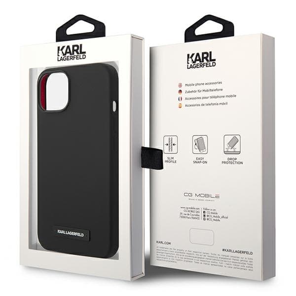 Karl Lagerfeld Silicone Plaque ovitek za iPhone 14 Plus (6.7"), črna 8