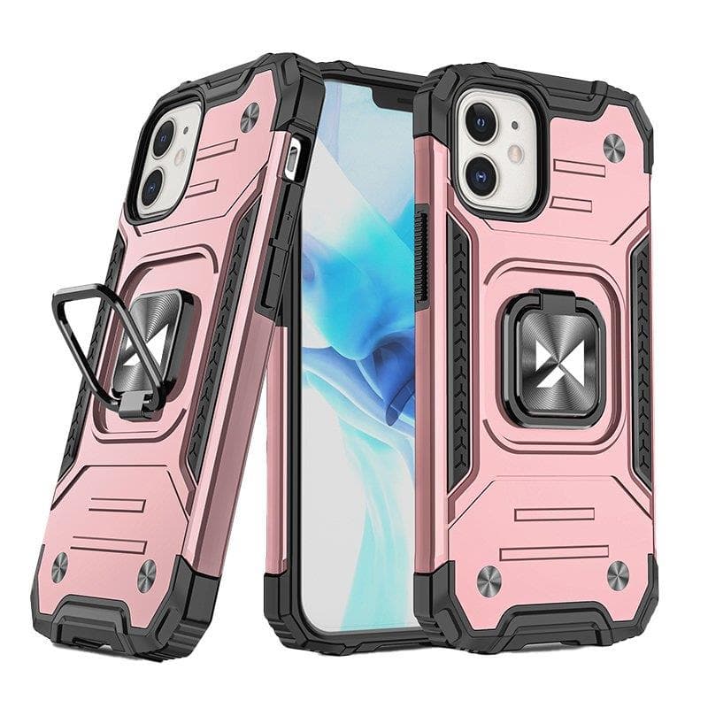 Wozinsky Ring Armor ovitek za iPhone 14, zlat, s stojalom in obročem