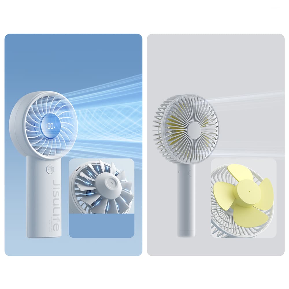 Jisulife Life4 3600mAh ročni USB ventilator, siv 8
