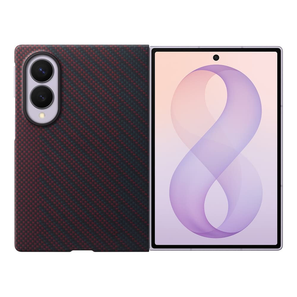 Samsung Carbon Magnet ovitek za Galaxy Z Fold 8, rdeč