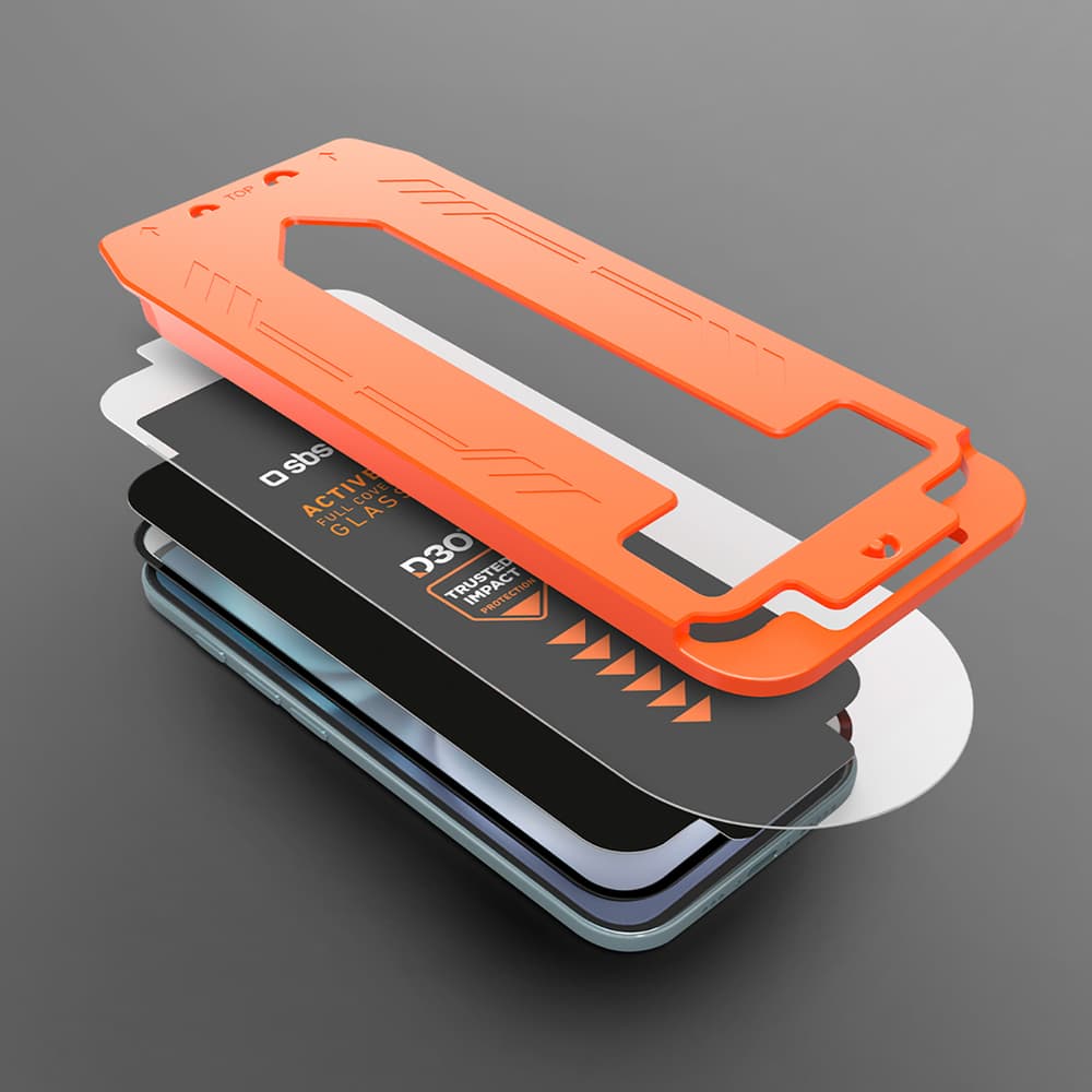 SBS kaljeno steklo z D3O za iPhone 16 Plus / 15 Plus z aplikatorjem 5
