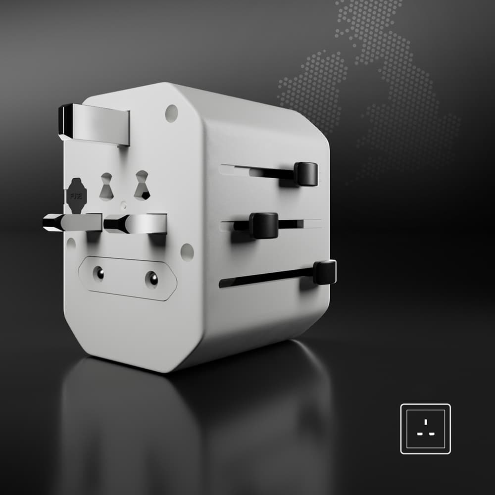SBS TEADAPTUSBTCUNI USB-C/USB-A univerzalni potovalni adapter (bel) 7