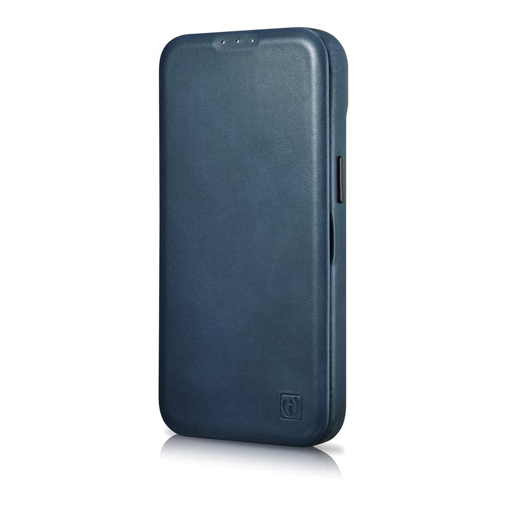 Ovitek iCarer Oil Wax za iPhone 14 Plus, moder 6