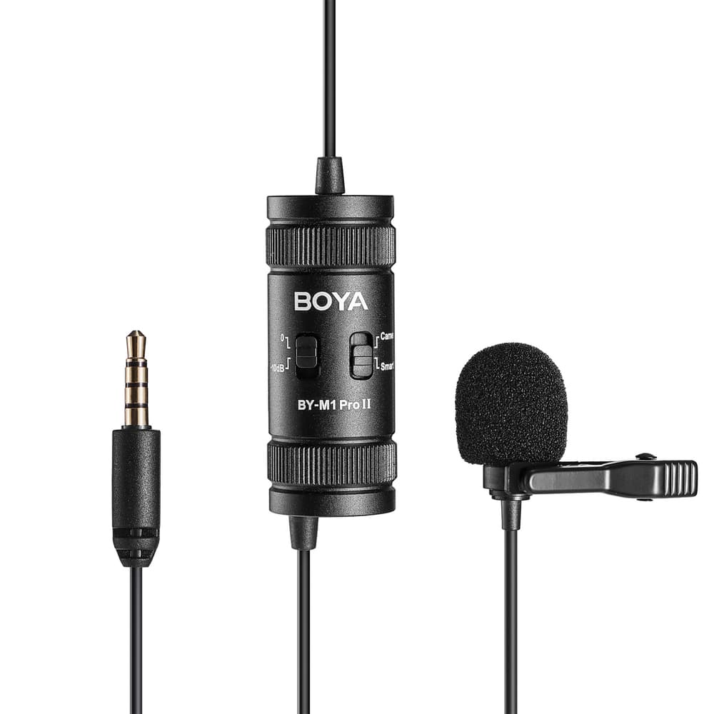 Boya BY-M1 Pro II žični lavalier mikrofon - črn 3