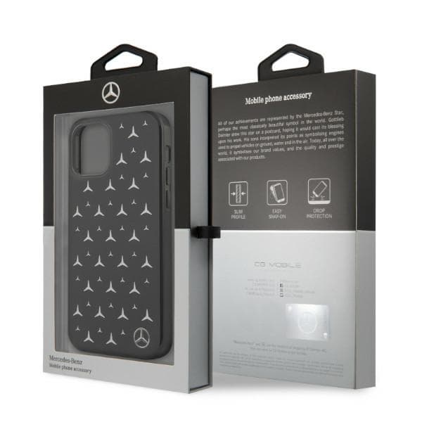 Ovitek Mercedes Silver Stars za iPhone 12 Pro Max - črn 8