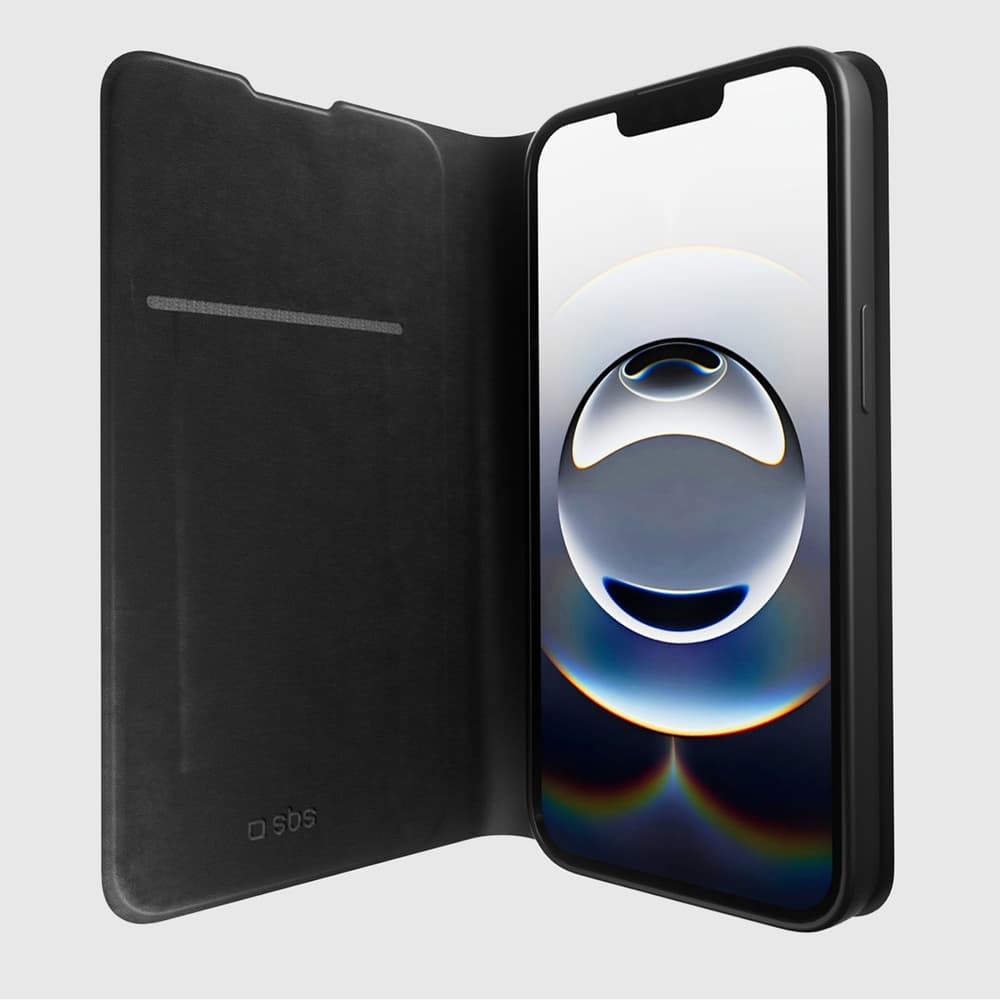 SBS etui Wallet Smooth za iPhone 16e/17e s preklopom - črn 2
