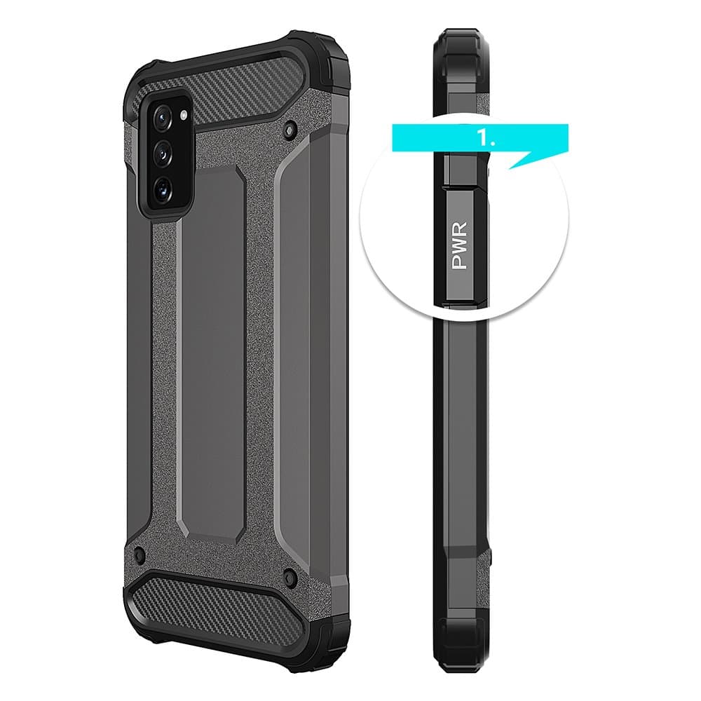 Hybrid Armor ovitek za Samsung Galaxy A03s (črn) 4
