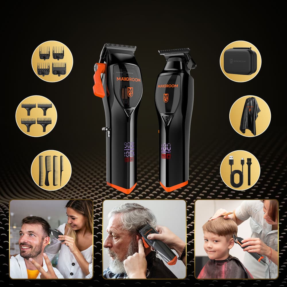 MAXGROOM WF-3908 večnamenski strižnik las z brivnikom - črn 3