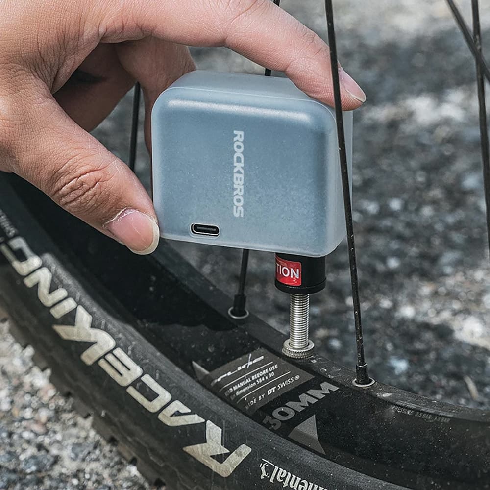 Mini električna kolesarska tlačilka Rockbros 100PSI (Presta/Schrader) - črna 4