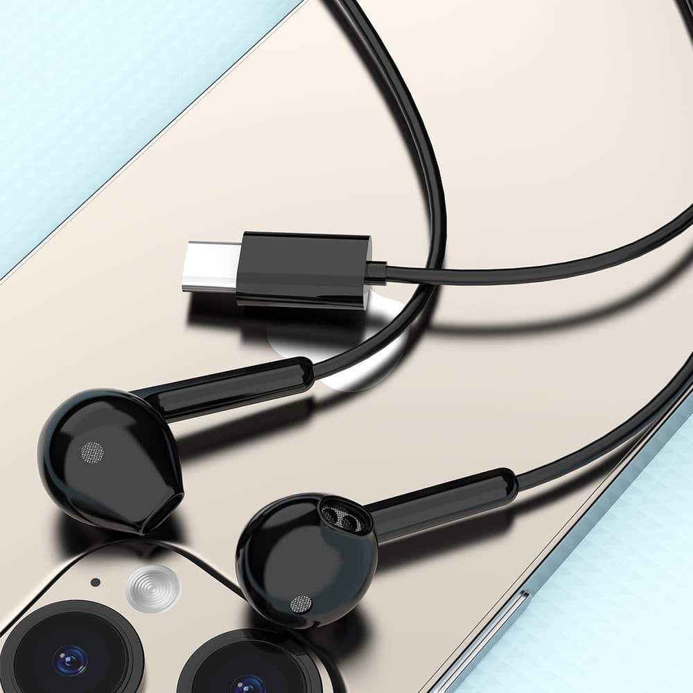 Dudao X3C In-Ear žične slušalke USB-C, 1.2m, črne 3