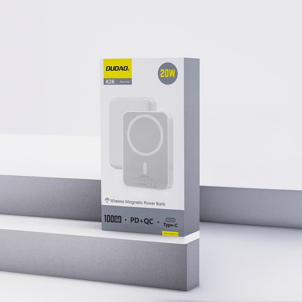 Dudao K26 Powerbank 10000mAh 20W USB-A/USB-C/MagSafe, bela 8