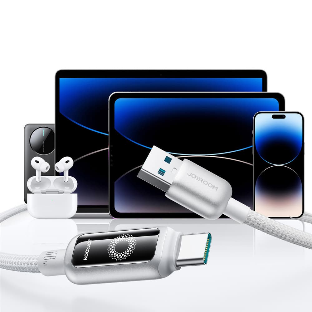 Joyroom S-A55 StarFlight 66W USB-A - USB-C kabel 1.2m, bel 7