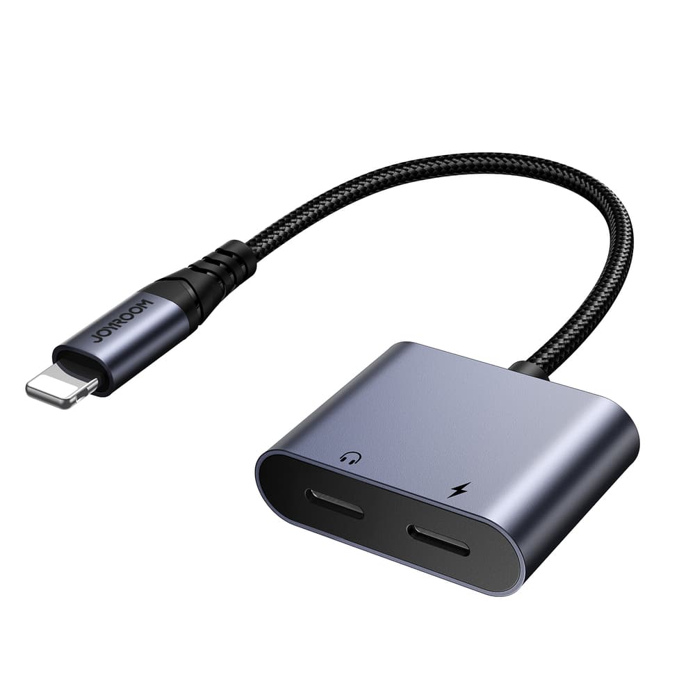 Joyroom SY-L02 Lightning na 2x Lightning DAC adapter 2v1 - črn