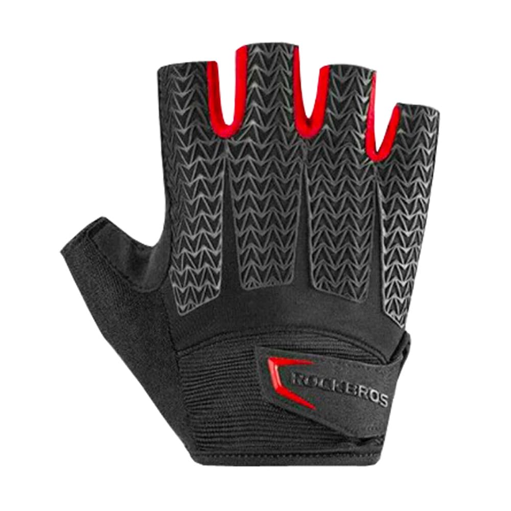 Rockbros S169BR XXL kolesarske rokavice z gel vložki - črno-rdeče