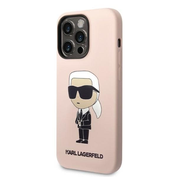 Karl Lagerfeld Silicone Ikonik etui za iPhone 14 Pro 6.1" roza 2
