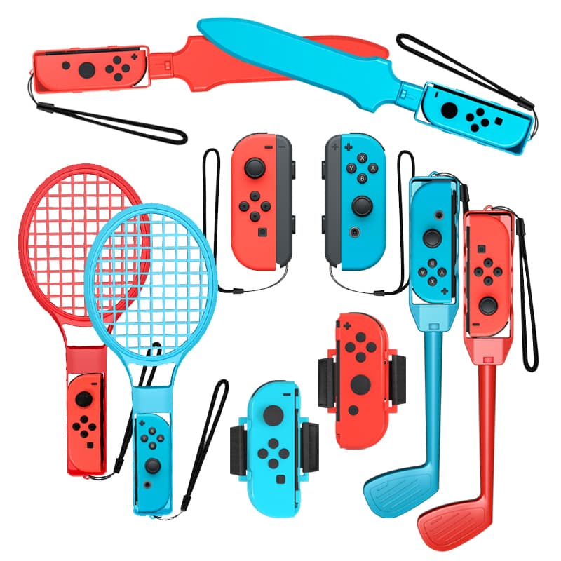 Nintendo Switch Sports 10-delni družinski paket dodatkov - Rdečo-modra