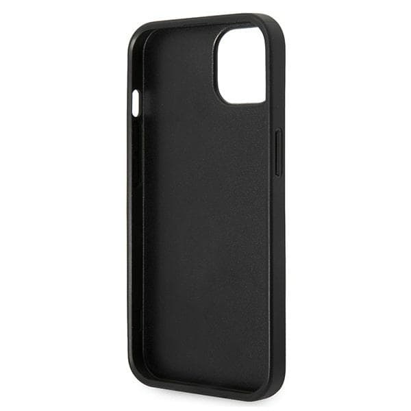 Karl Lagerfeld ovitek za iPhone 14 Plus Glitter Plaque Logo, srebrn 7