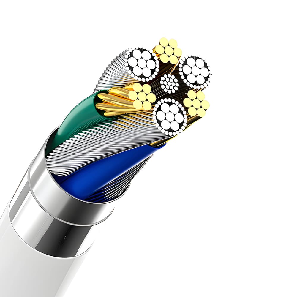 Dudao A4EU USB-A 2.1A zidni polnilnik - bel + USB-A - Lightning kabel 8