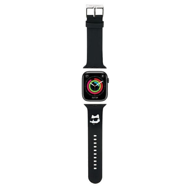 Karl Lagerfeld etui za Apple Watch 42/44/45/49mm - 3D Rubber Choupette Head - črn